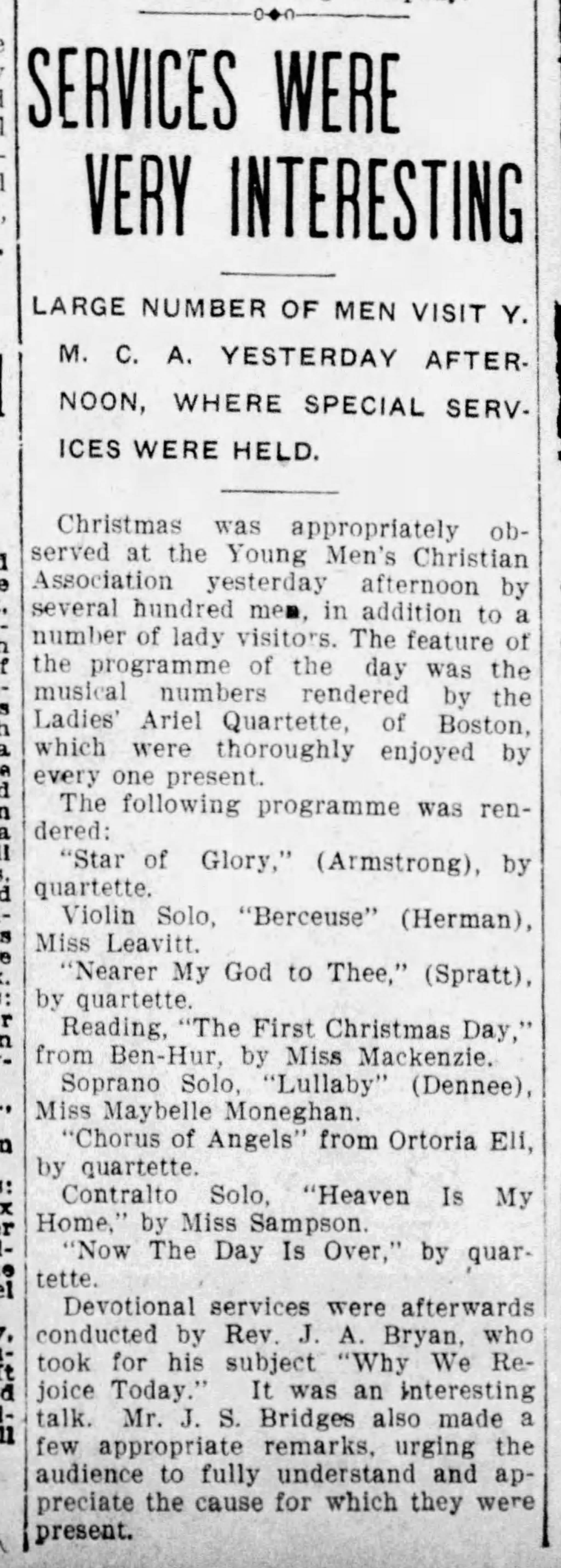 Services Were Very Interesting